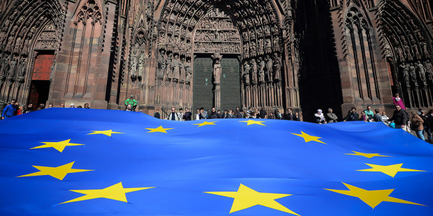Bandera Europea Catedral de Estrasburgo
